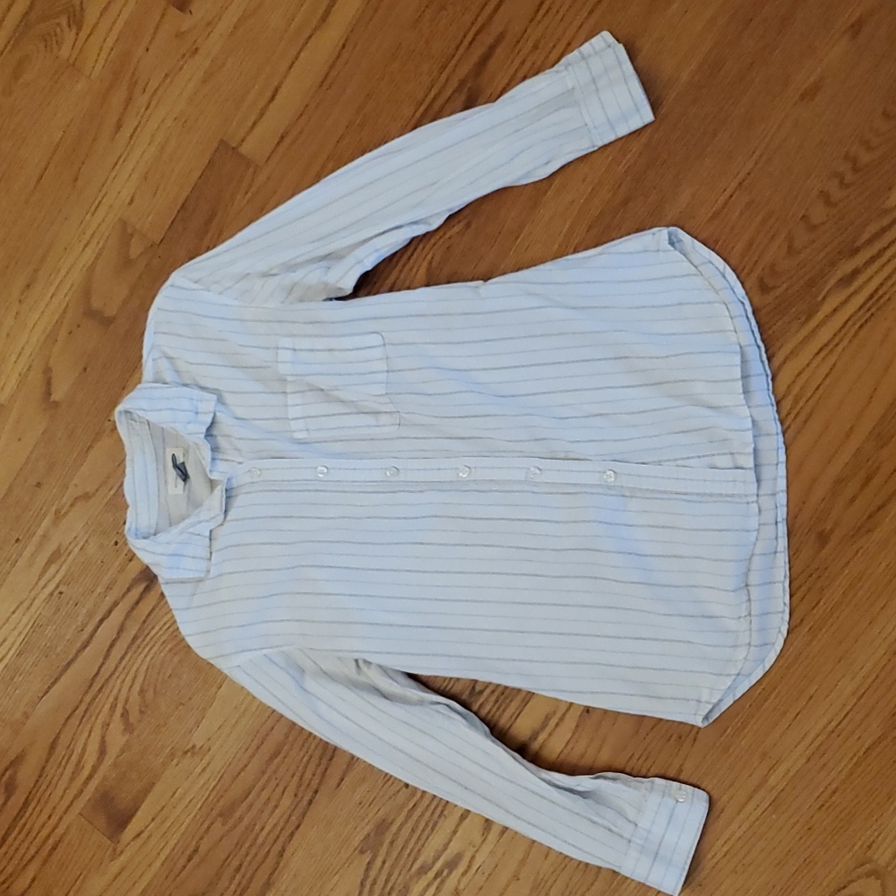 Old Navy striped button down boyfriend shirt, size small